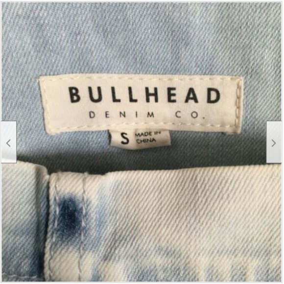 Bullhead Denim Co. Overall Shorts Womens Light Wash Faded Pockets - Picture 4 of 8